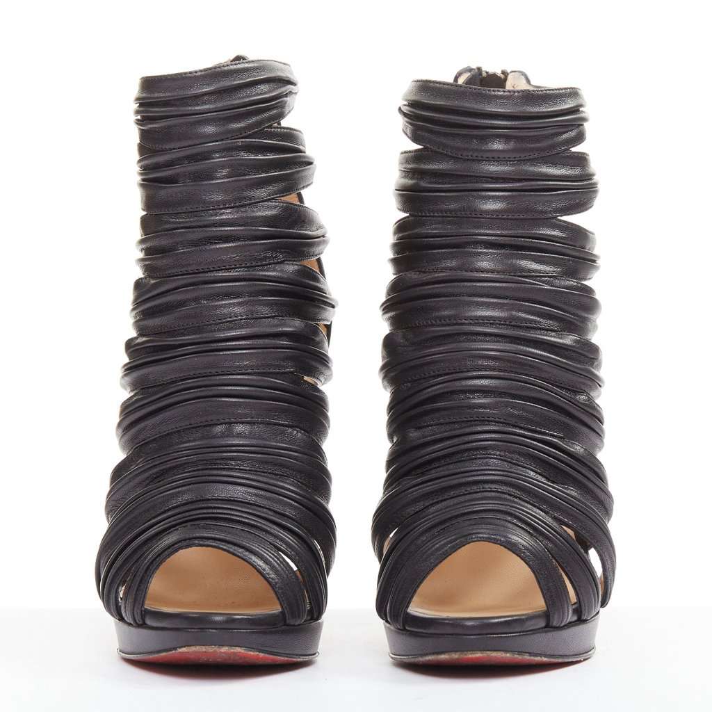Christian Louboutin Tinazata 120 Black Leather Very good condition - Inside View