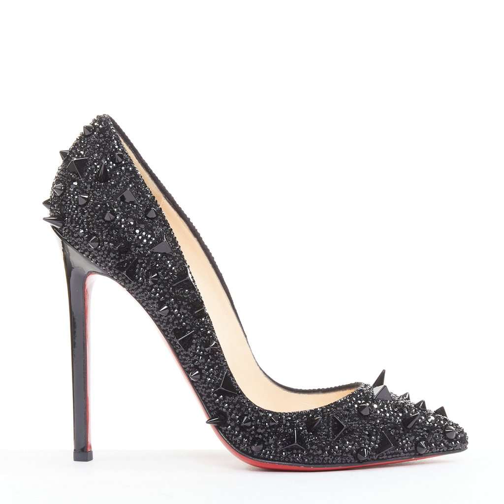 Christian Louboutin Pigalili 120 Black Leather Very good condition - Front View