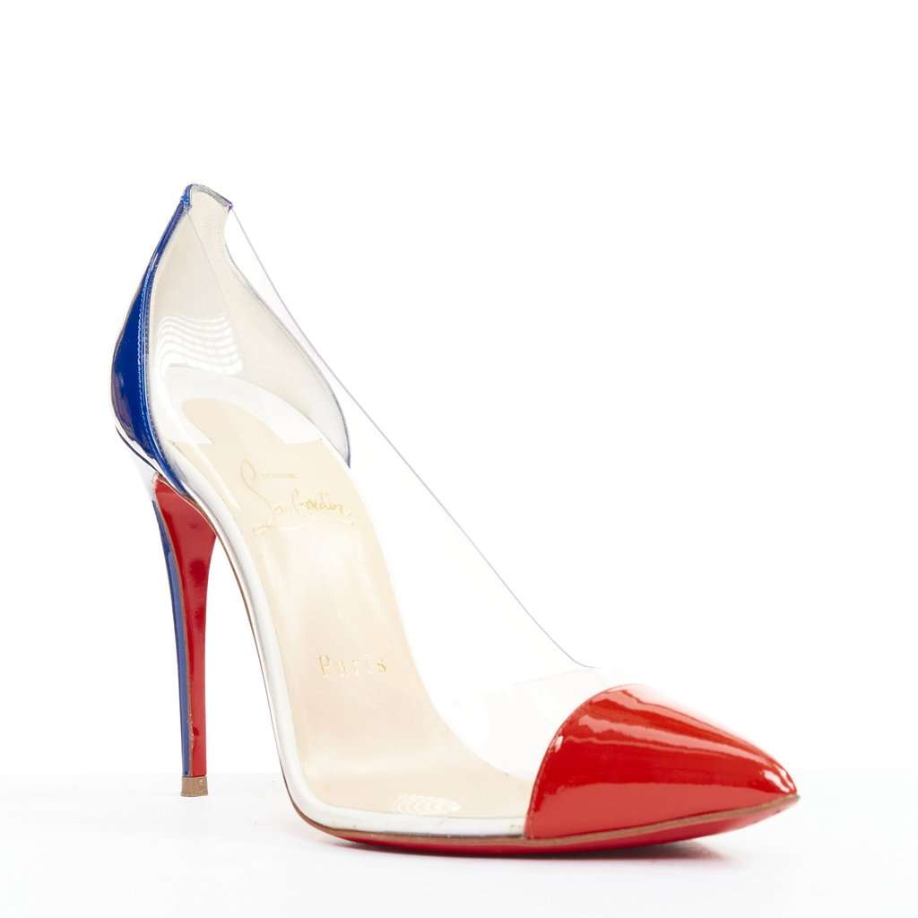 Christian Louboutin Debout 100 Corazon Red Leather Very good condition - Back View