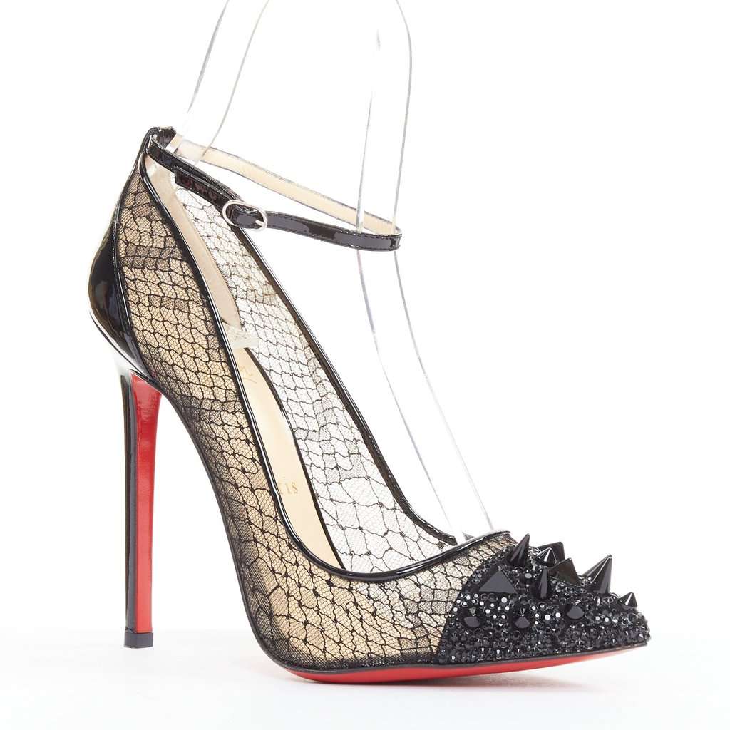 Christian Louboutin Picks & Co Potpourri 120 Black Leather Very good condition - Front View
