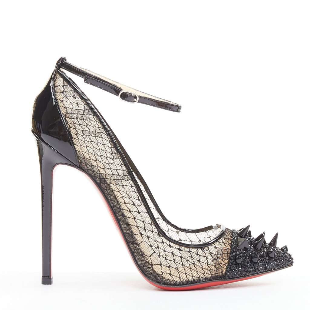 Christian Louboutin Picks & Co Potpourri 120 Black Leather Very good condition - Back View