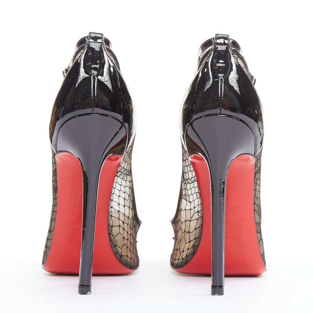 Christian Louboutin Picks & Co Potpourri 120 Black Leather Very good condition - Box View