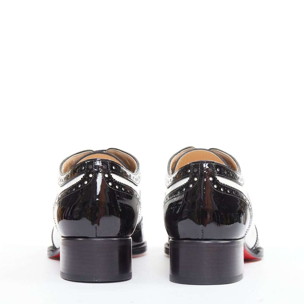 Christian Louboutin Zazou Fiori Flat Patent Black Leather Very good condition - Box View