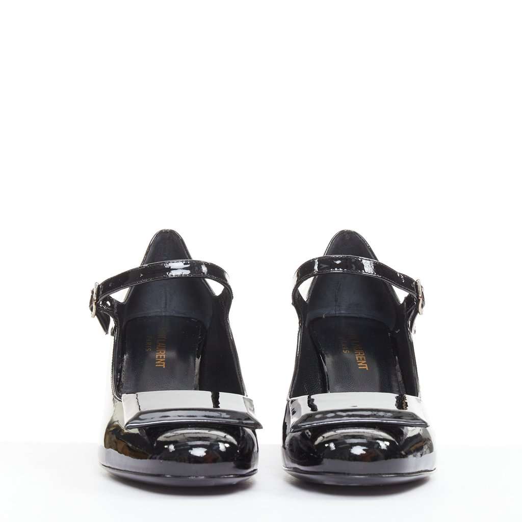 Saint Laurent Black Leather Heels Black Leather Fair condition - Inside View