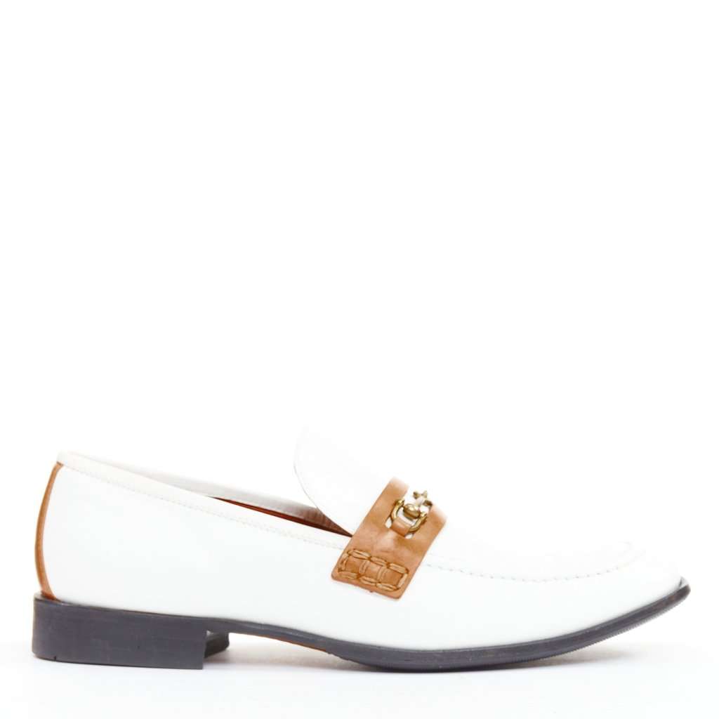 Celine White Leather Lace ups White Leather Fair condition - Back View