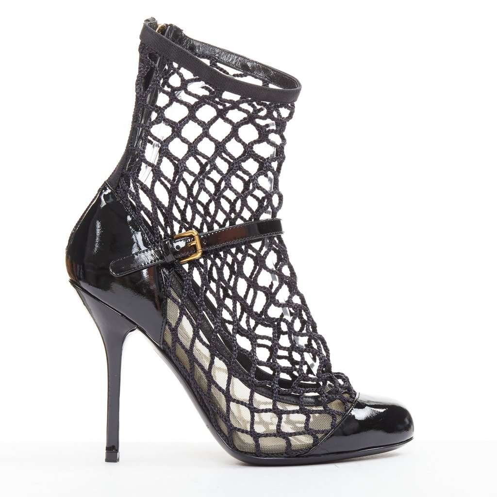 Dolce & Gabbana Black Leather Boots Black Leather Very good condition - Front View