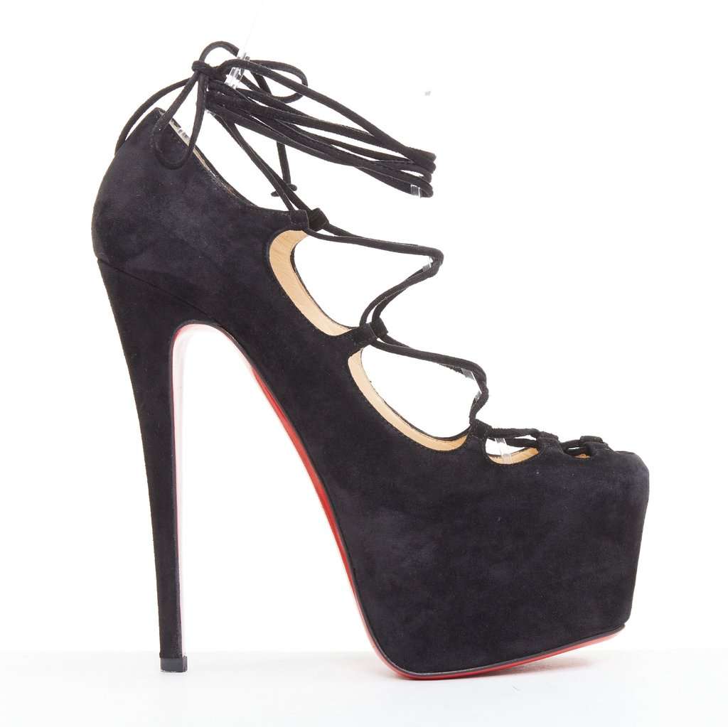 Christian Louboutin Ghildarc 160 Black Leather Very good condition - Front View