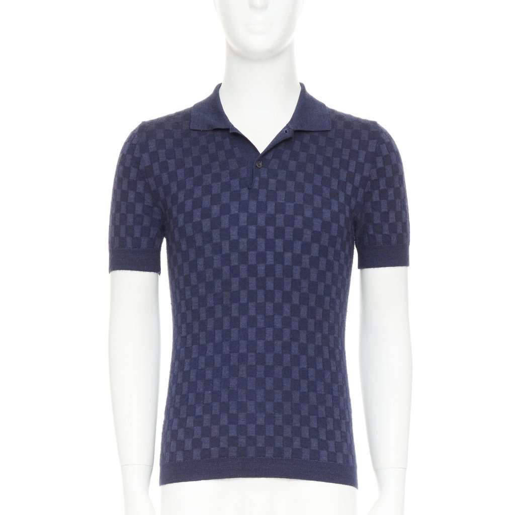 Louis Vuitton Navy Polo Shirt Navy Good condition - Front View