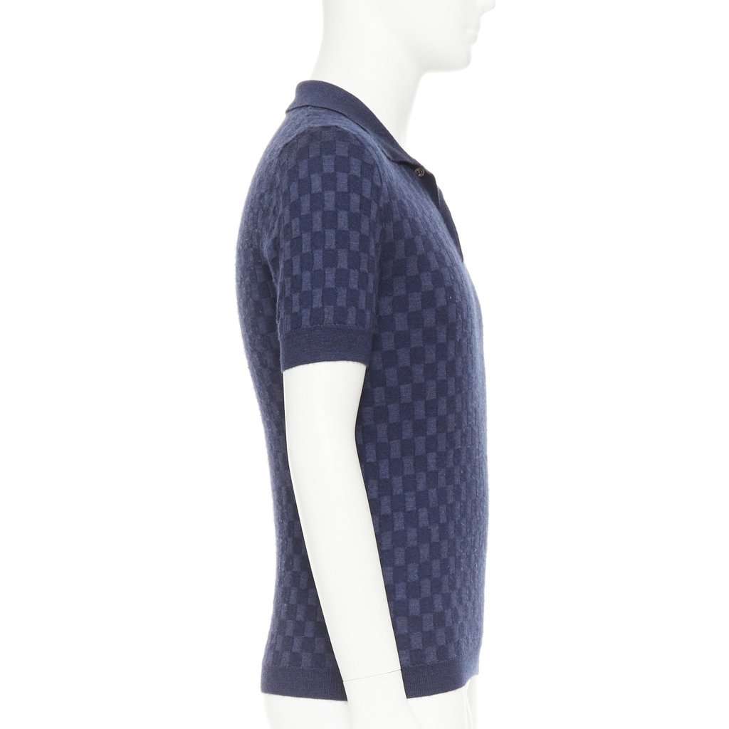 Louis Vuitton Navy Polo Shirt Navy Good condition - Model View