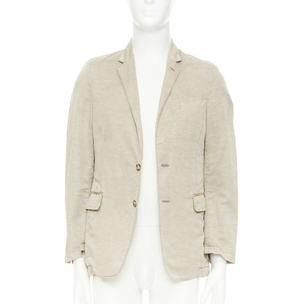 Prada Beige Linen Jacket Beige Linen Good condition - Front View