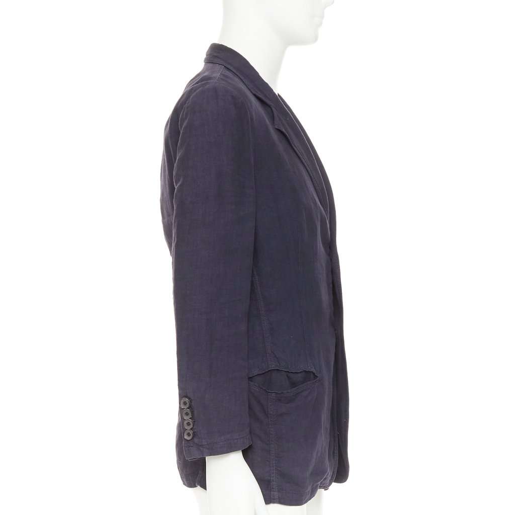 Giorgio Armani Navy Linen Jacket Navy Linen Fair condition - Box View