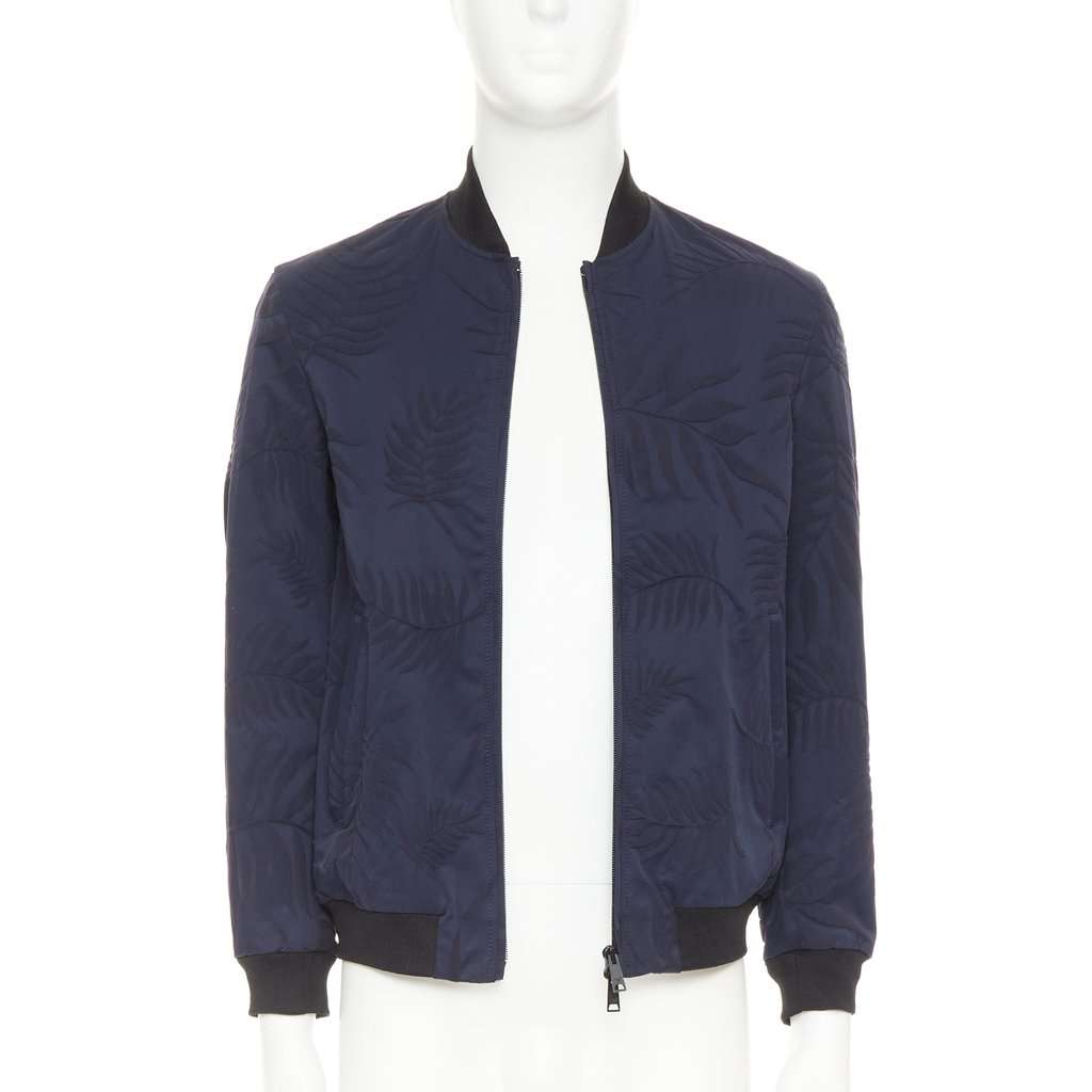Giorgio Armani Navy Cotton Coat Navy Cotton Very good condition - Front View