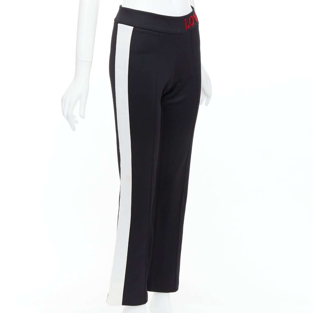 Gucci Embroidered Track Pants Black Fair condition - Front View
