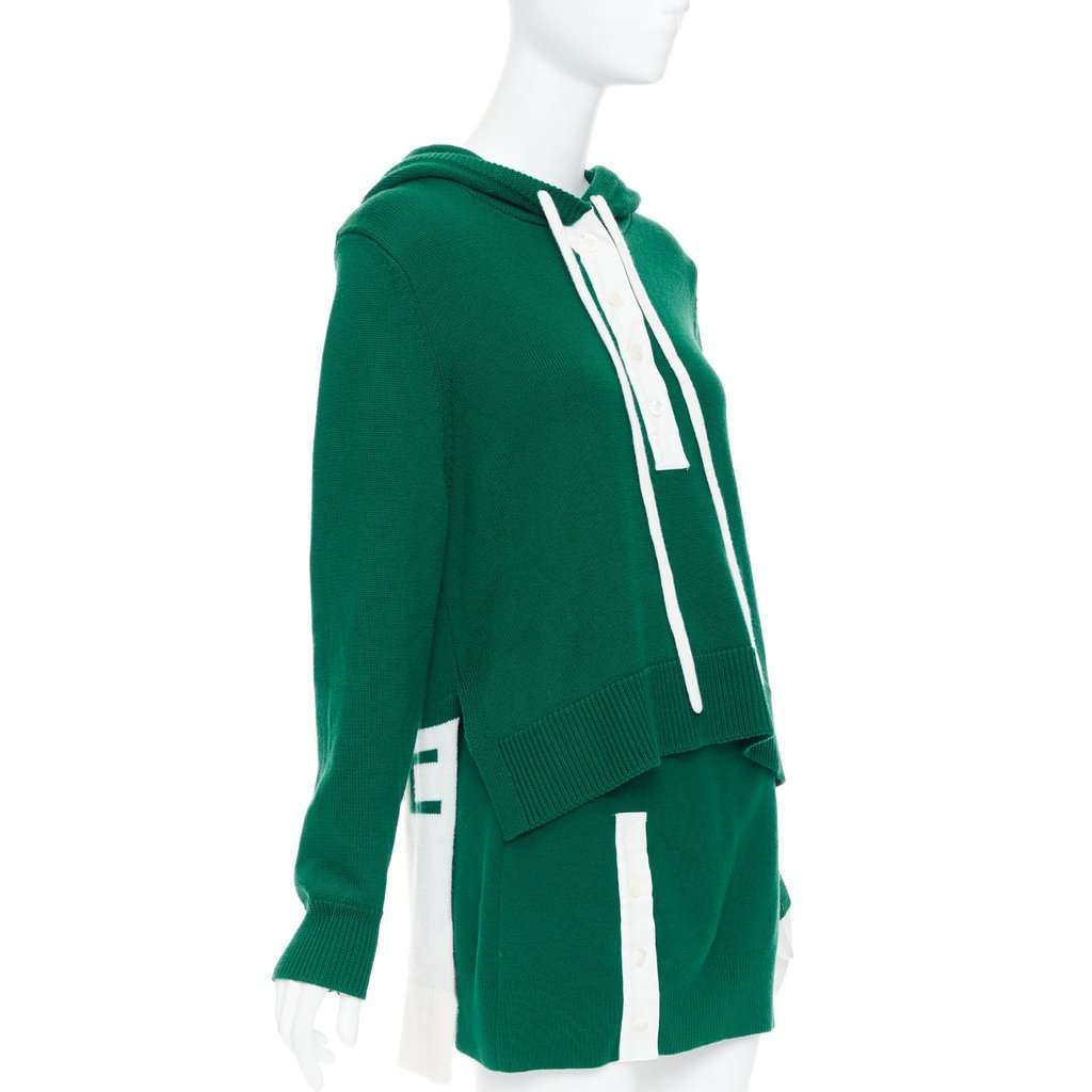 Monse Logo Polo Skirt Green Wool Very good condition - Inside View