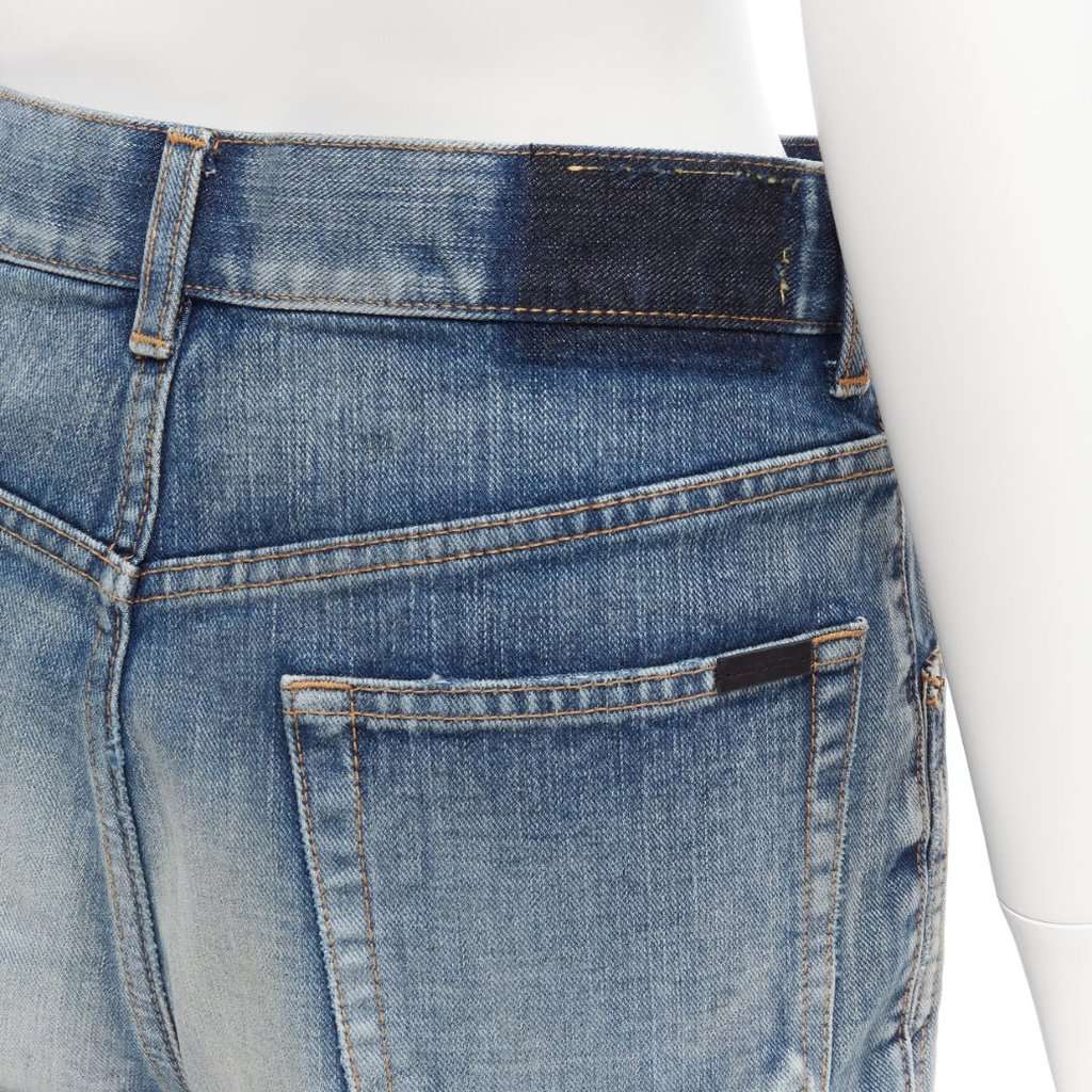 Saint Laurent Padded Wide Shorts Blue Never worn - Back View