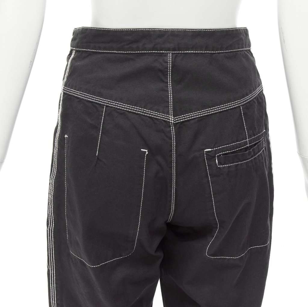 Isabel Marant Topstitch Carpenter Pants Black Cotton Very good condition - Back View