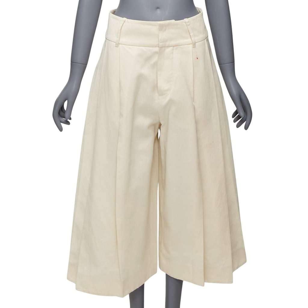 Marni Cargo Pocket Shorts Ecru Cotton Fair condition - Front View
