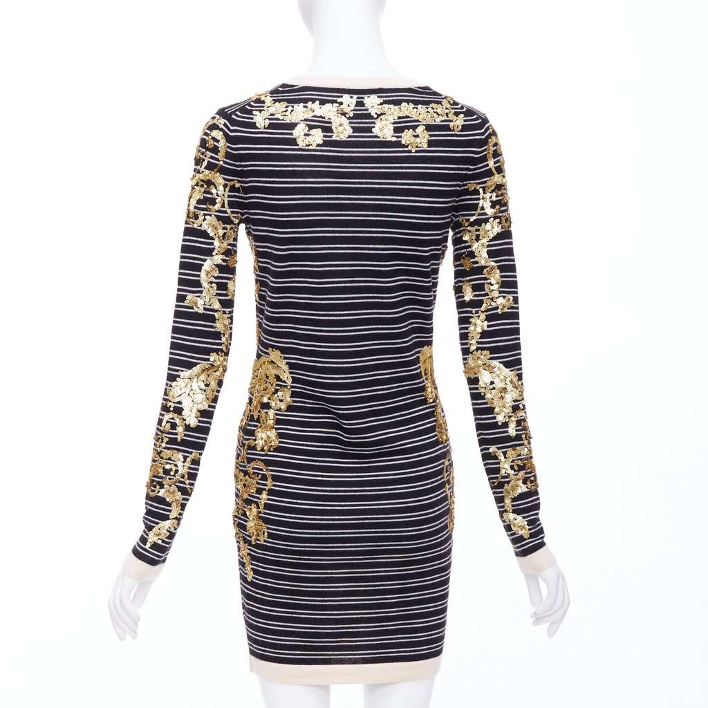 Markus Lupfer Striped Sweater Dress Black Wool Never worn - Box View