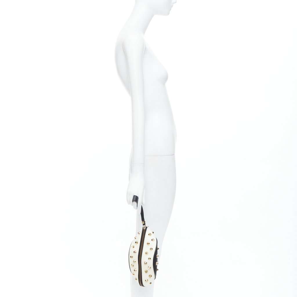 Giancarlo Petriglia Embellished Fold Clutch Black Leather Fair condition - Back View