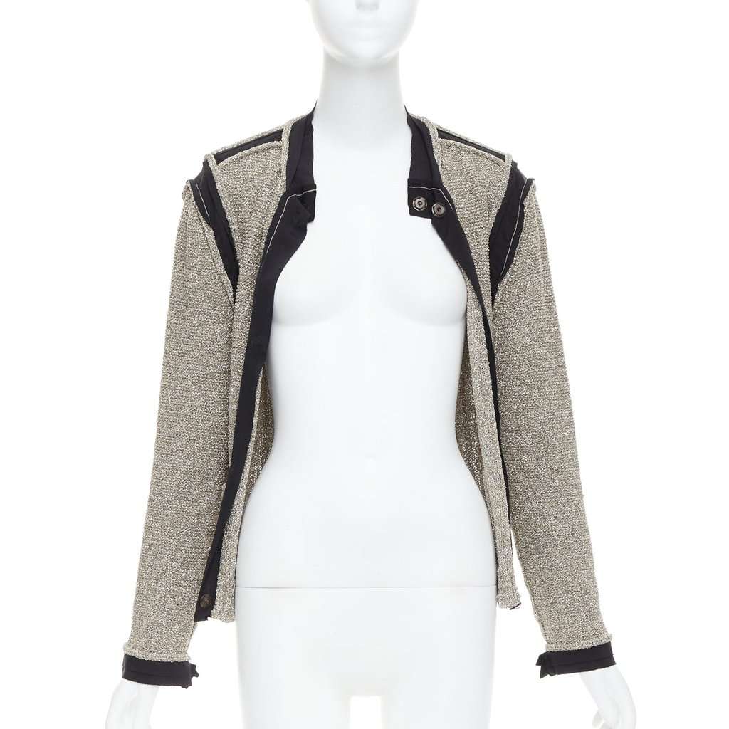 Lanvin Metallic Long Cardigan Gold Polyamide Fair condition - Inside View