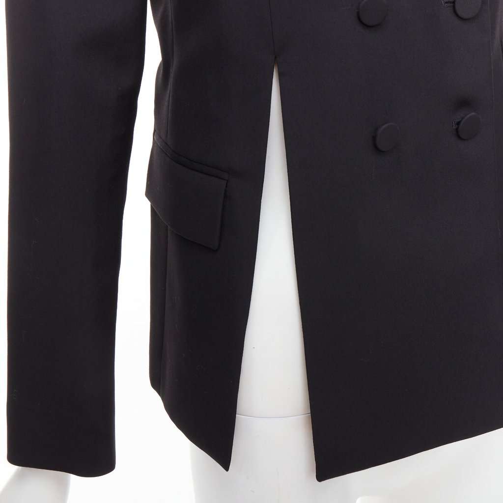 Ports 1961 Black Padded Shoulder Blazer Black Wool Never worn - Back View