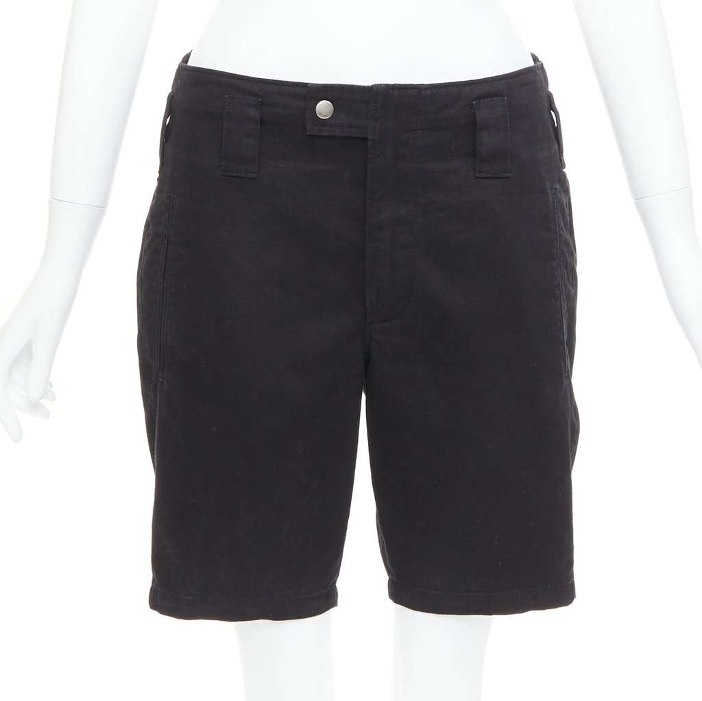 Saint Laurent Floral Capri Shorts Black Cotton Good condition - Front View