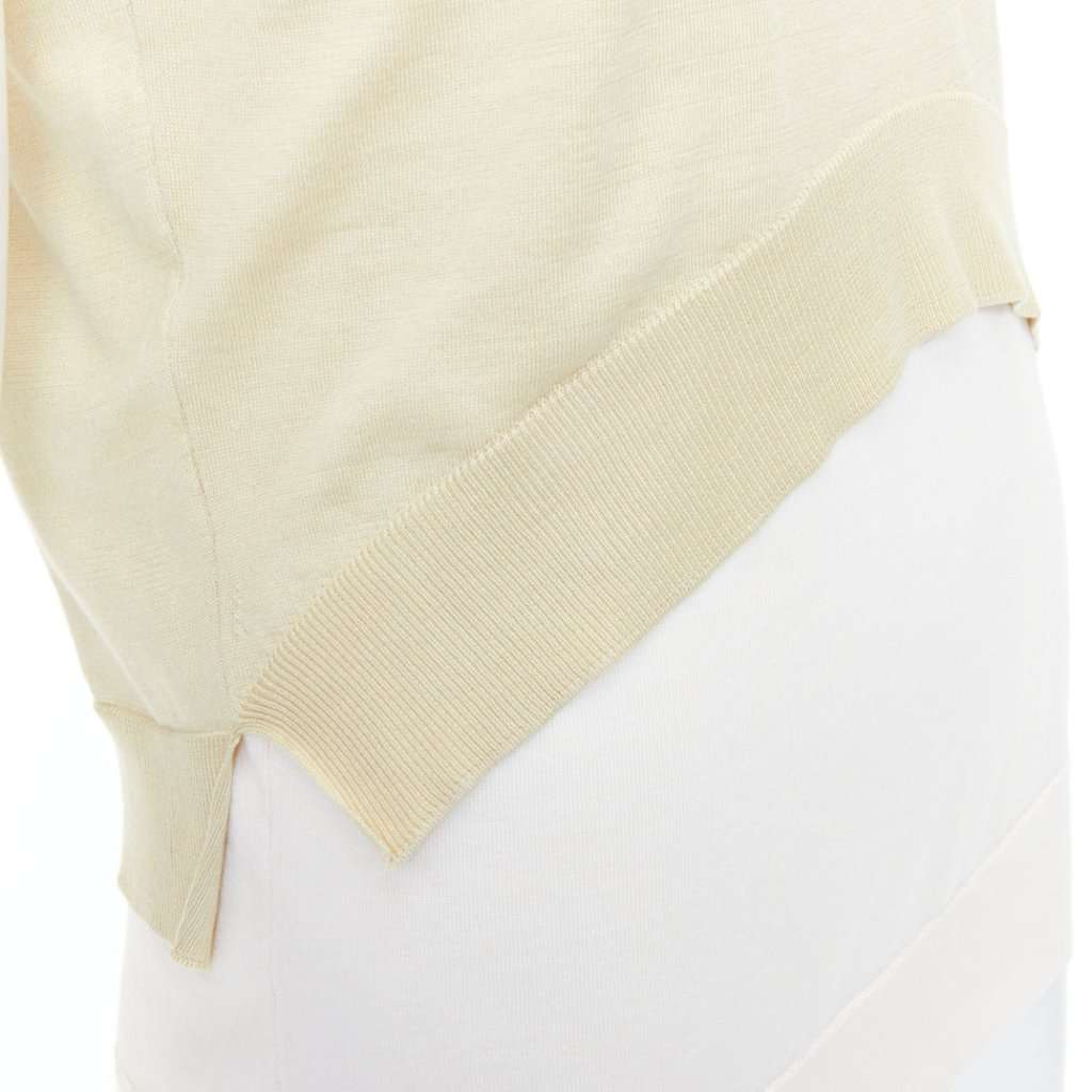 Celine Layered Knitted Top Ecru Silk Very good condition - Back View