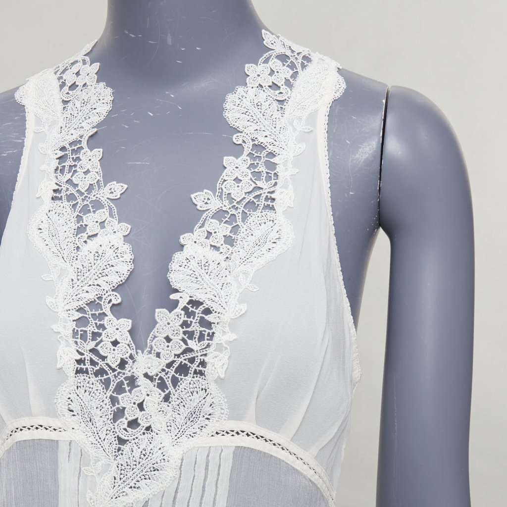 La Perla Ecru Silk Top Ecru Silk Very good condition - Back View