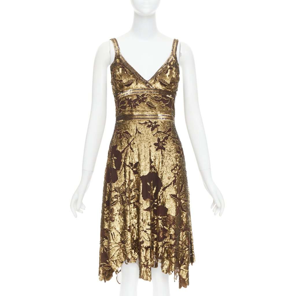 Wunderkind Gold Silk Dress Gold Silk Good condition - Front View