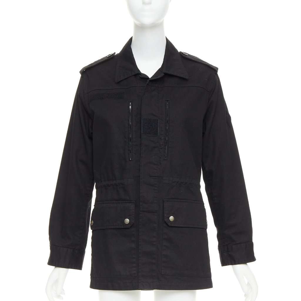 Saint Laurent Black Cotton Coat Black Cotton Good condition - Back View