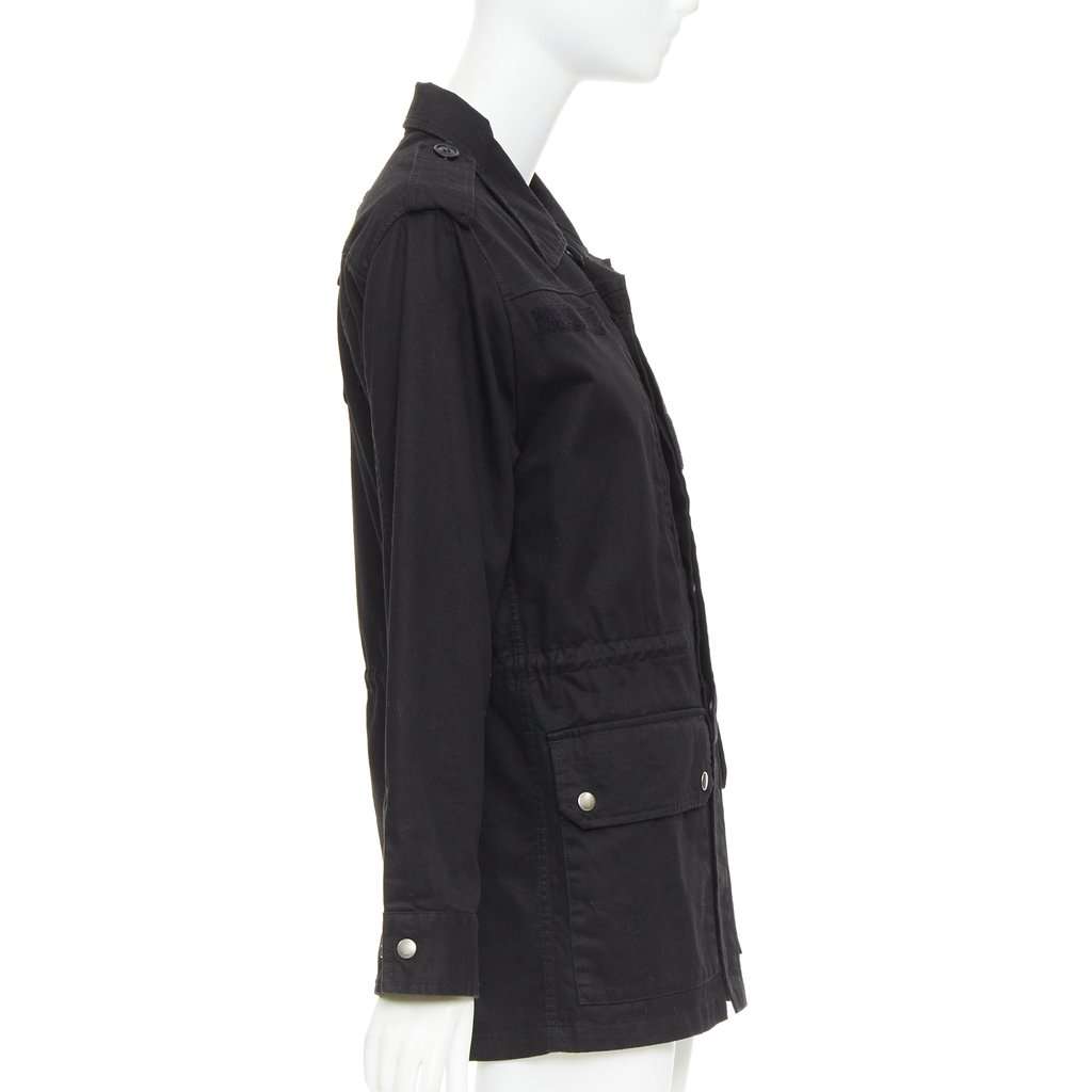 Saint Laurent Black Cotton Coat Black Cotton Good condition - Model View