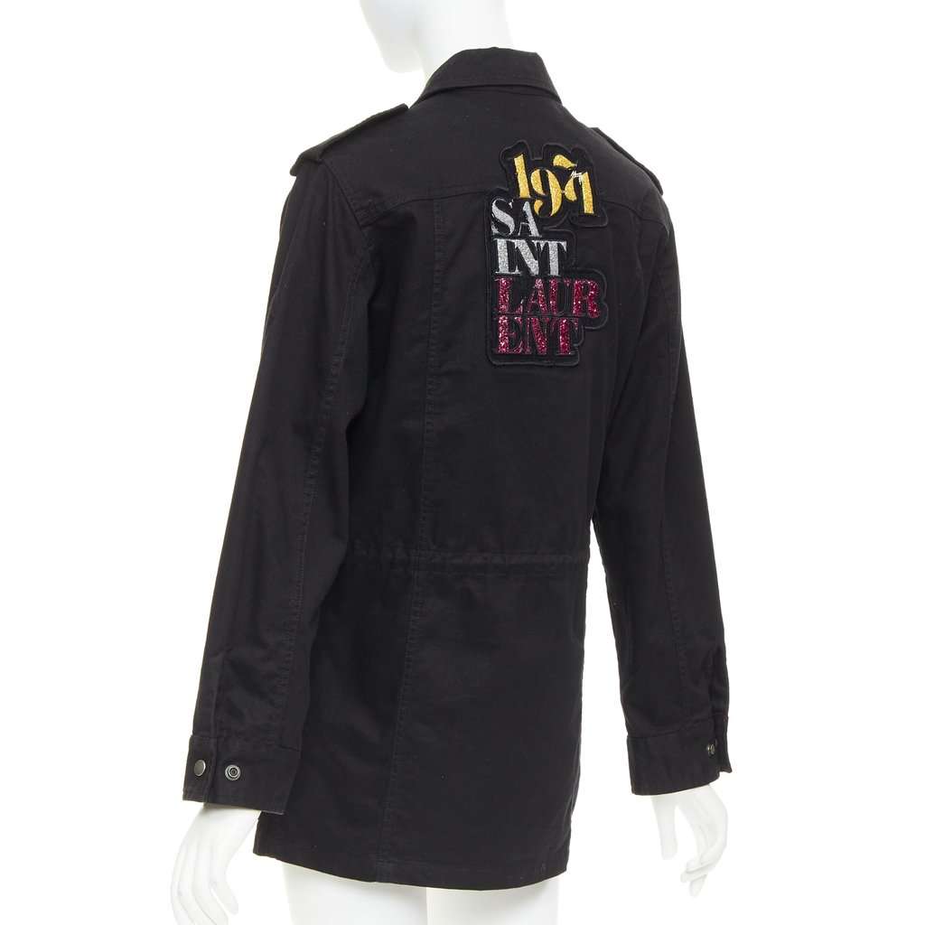 Saint Laurent Black Cotton Coat Black Cotton Good condition - Box View