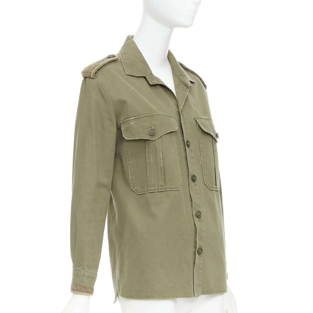 Saint Laurent Khaki Cotton Coat Khaki Cotton Very good condition - Inside View