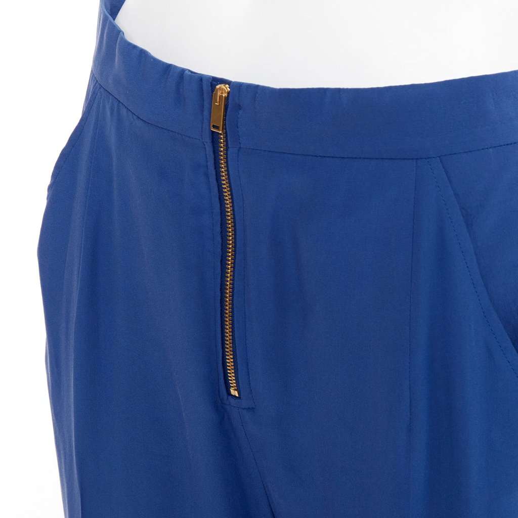 Celine Blue Silk Trouser Blue Silk Very good condition - Back View