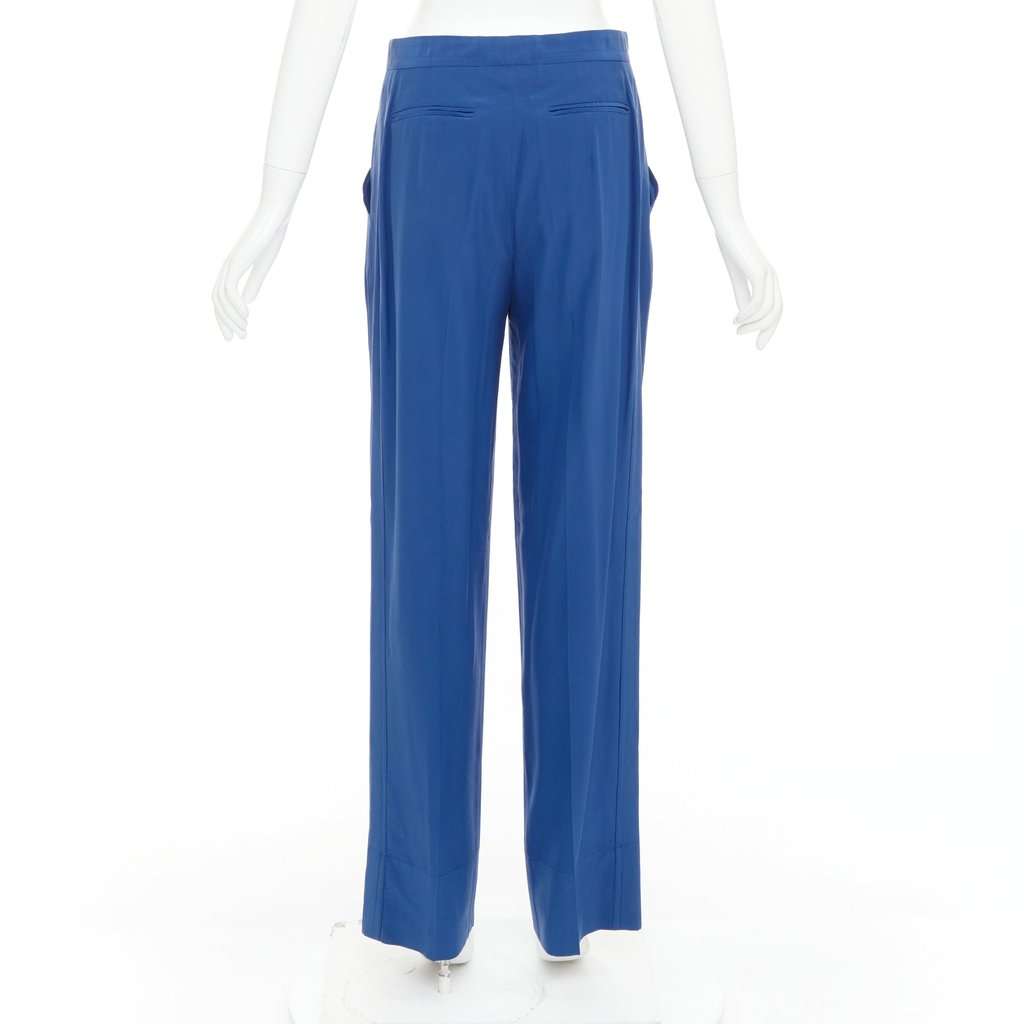 Celine Blue Silk Trouser Blue Silk Very good condition - Box View