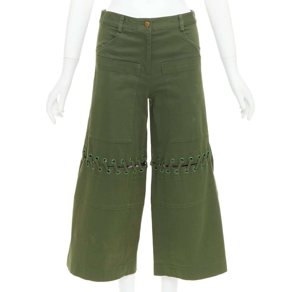 Rosie Assoulin Green Cotton Shorts Green Cotton Very good condition - Front View