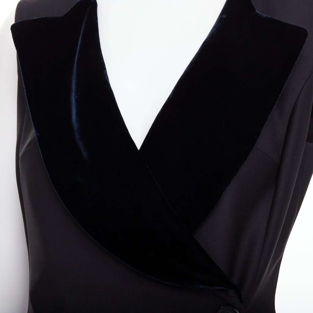 Dior Black Wool Dress Black Wool Very good condition - Back View
