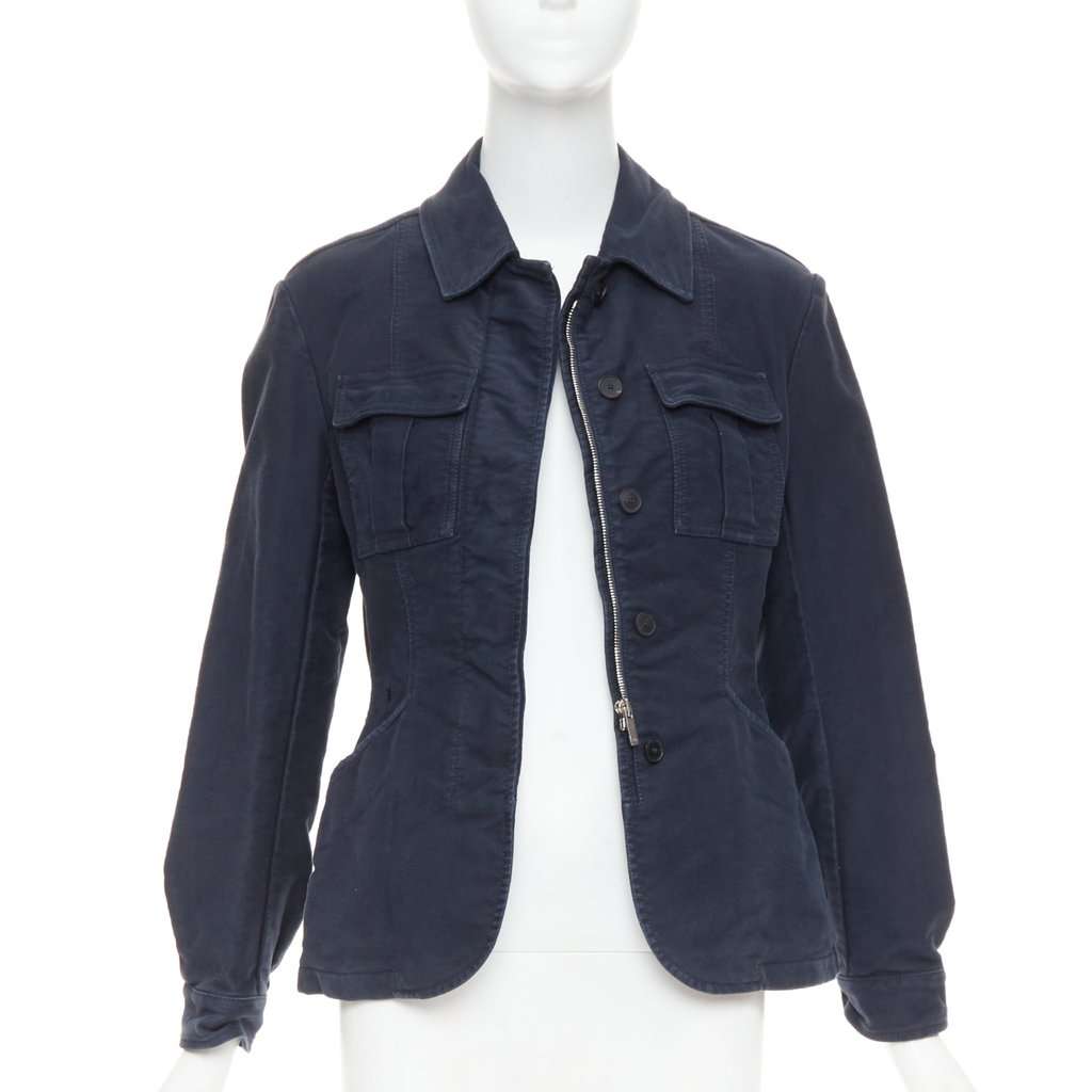 Dior Navy Cotton Coat Navy Cotton Very good condition - Inside View