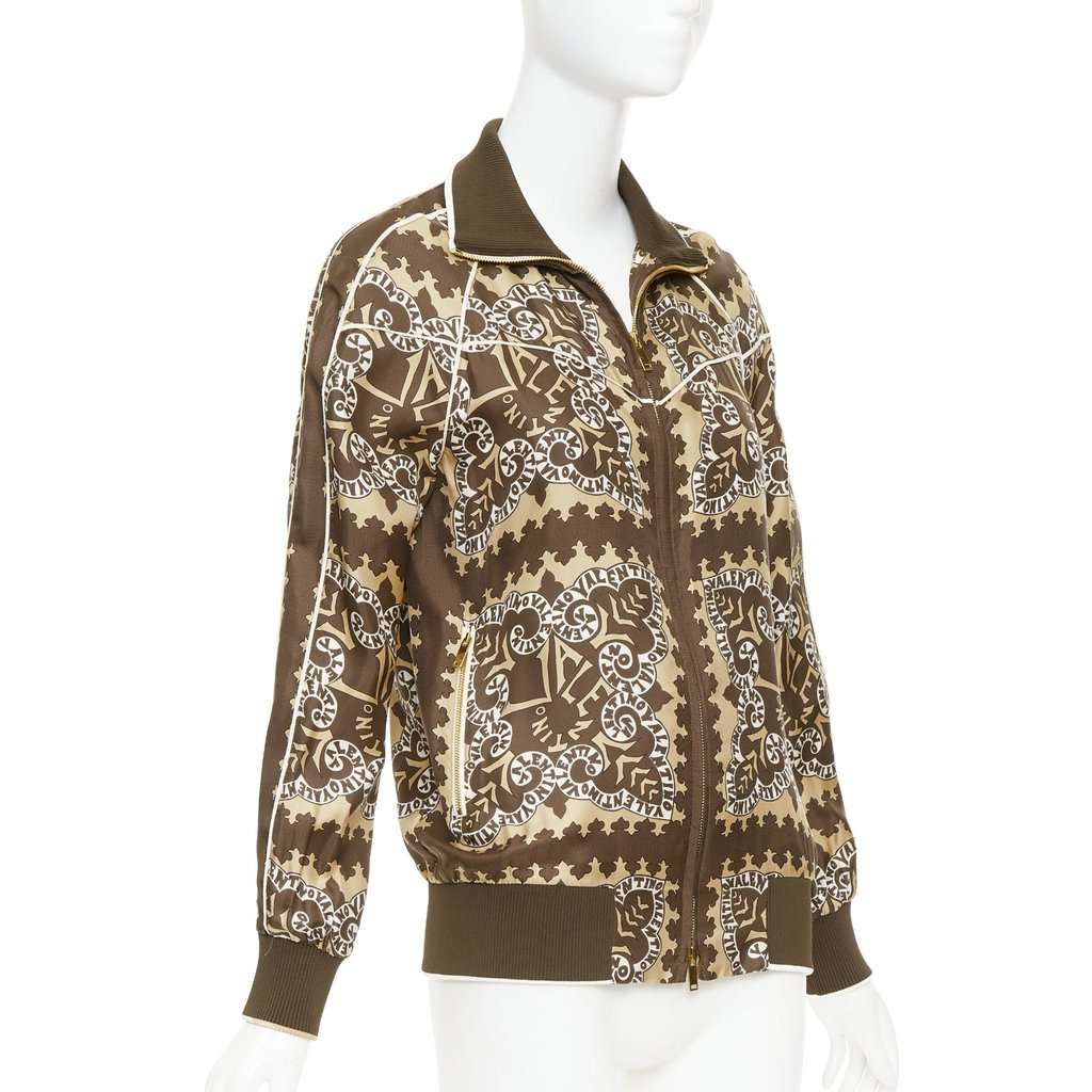 Valentino Garavani Brown Silk Coat Brown Silk Good condition - Model View