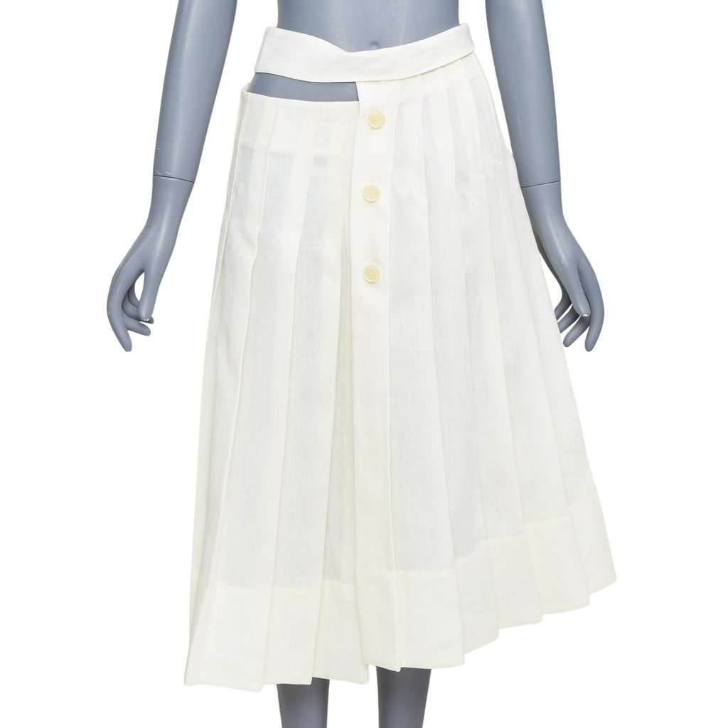 Jacquemus Ecru Linen Skirt Ecru Linen Very good condition - Front View