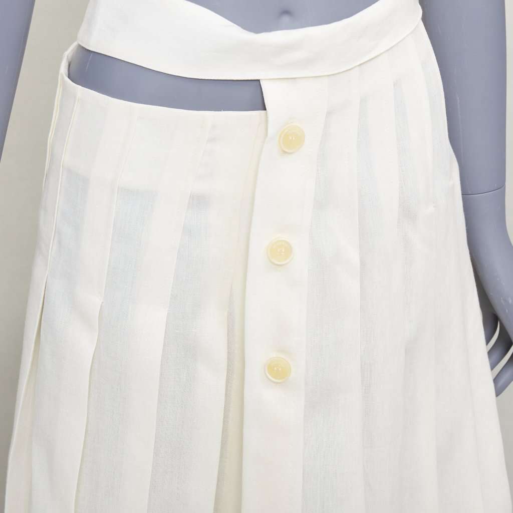 Jacquemus Ecru Linen Skirt Ecru Linen Very good condition - Back View