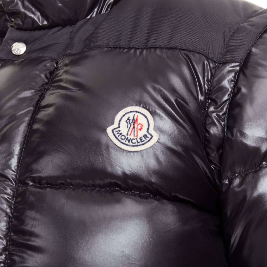 Moncler Black Polyamide Coat Black Polyamide Good condition - Back View