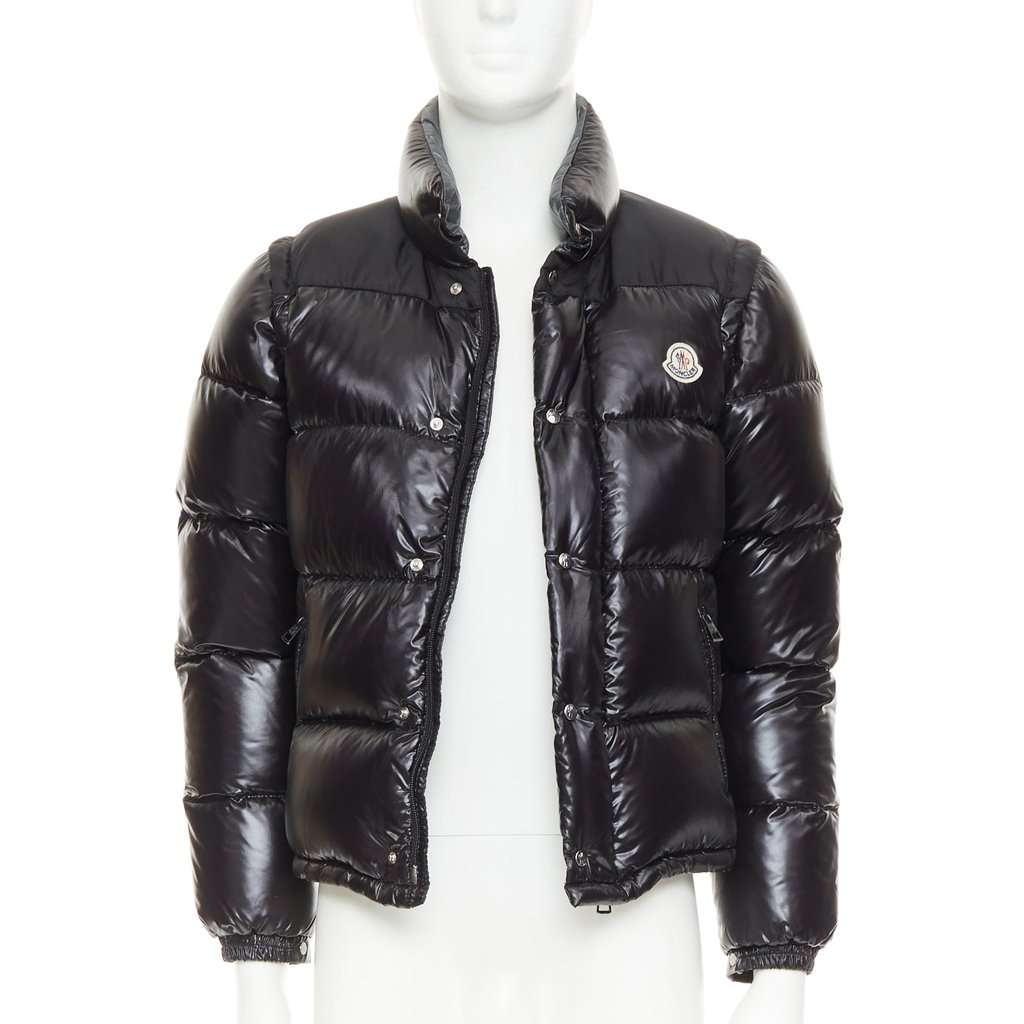 Moncler Black Polyamide Coat Black Polyamide Good condition - Inside View