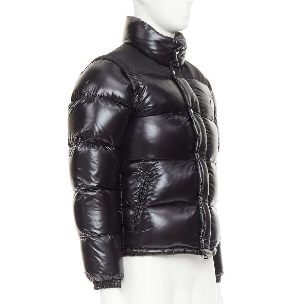 Moncler Black Polyamide Coat Black Polyamide Good condition - Model View