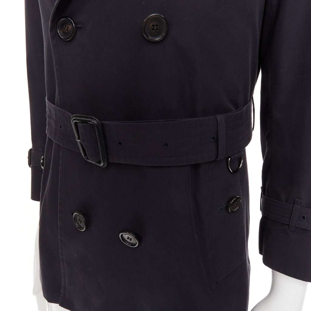 Burberry Black Cotton Coat Black Cotton Fair condition - Back View