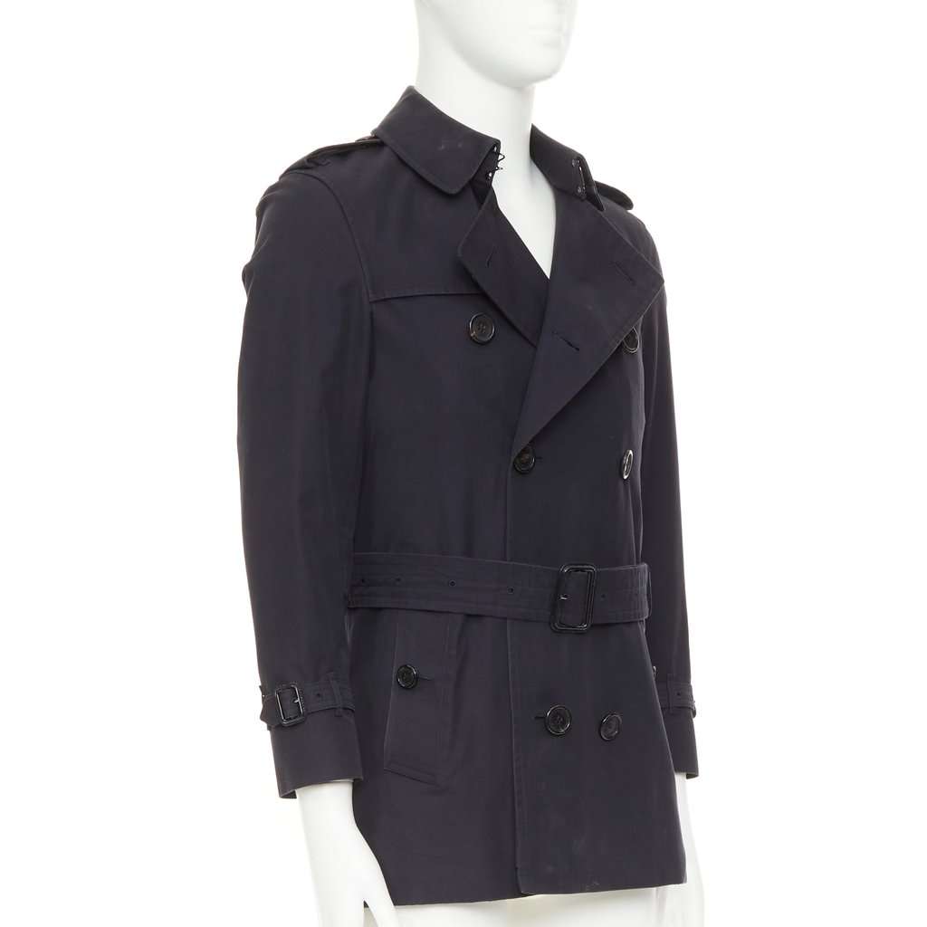 Burberry Black Cotton Coat Black Cotton Fair condition - Inside View