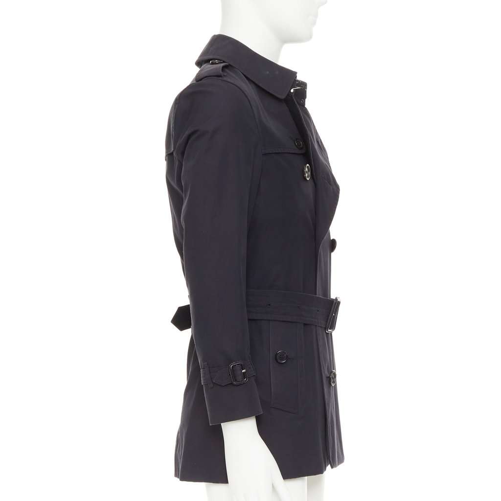 Burberry Black Cotton Coat Black Cotton Fair condition - Model View