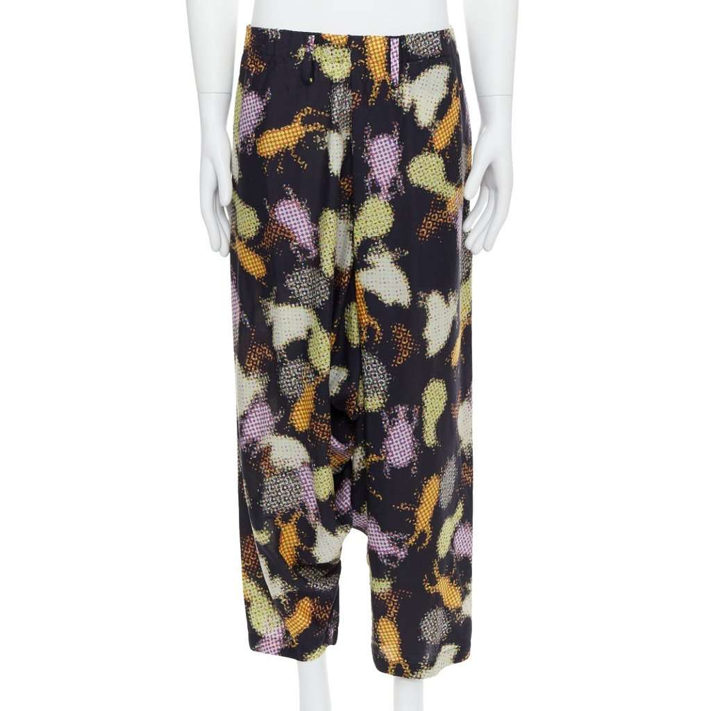 Issey Miyake Abstract Harem Pants MultiColor Polyester Never worn - Front View