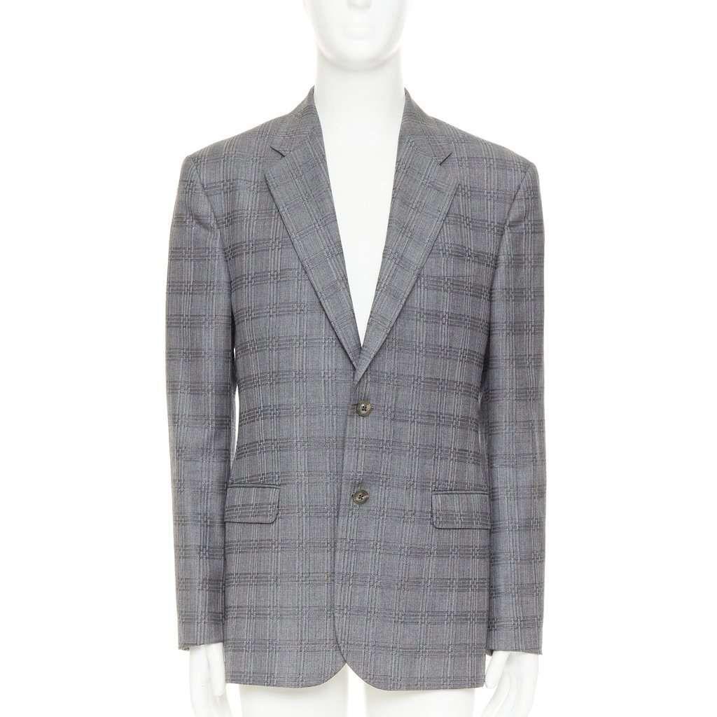 Versace Grey Wool Jacket Grey Wool Very good condition - Front View