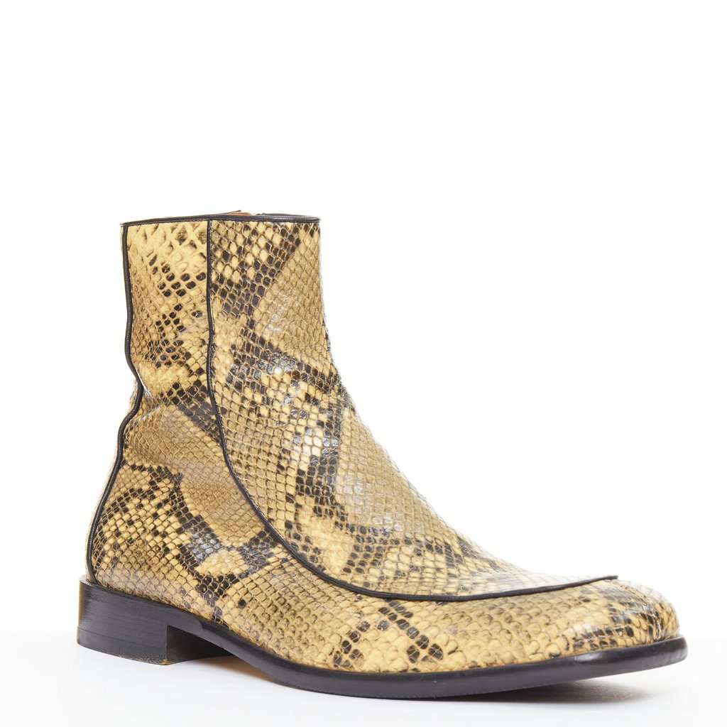 Dries Van Noten Beige Leather Boots Beige Leather Good condition - Back View